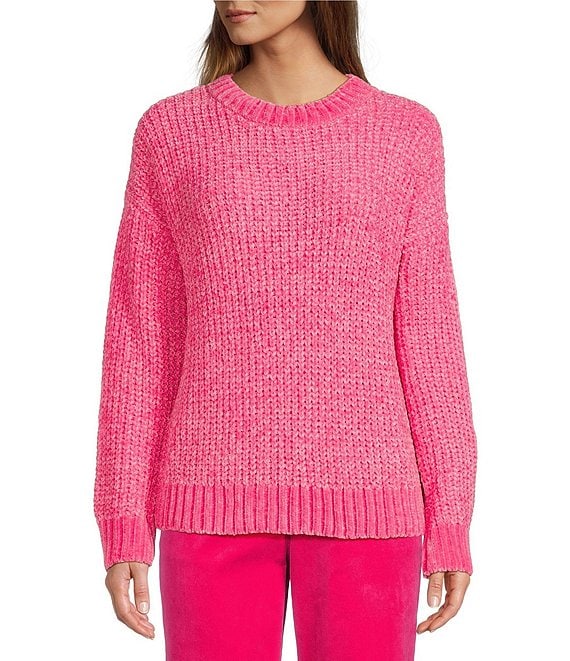 Skies Are Blue Chenille Crew Neck Long Sleeve Sweater | Dillard's