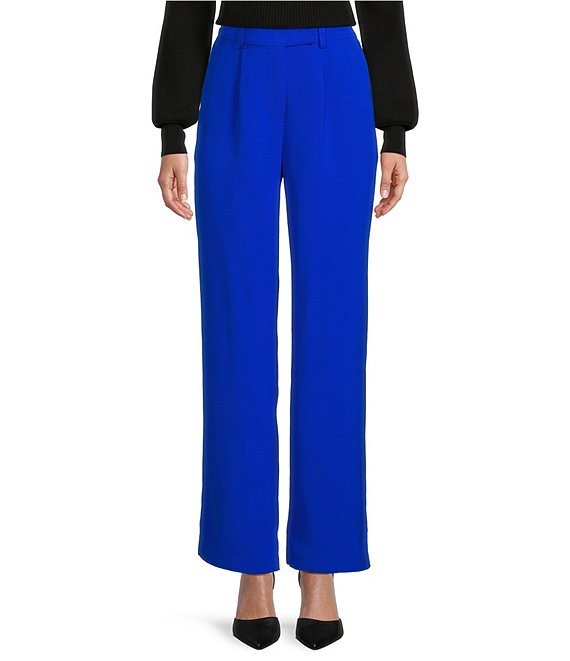 Skies Are Blue High Waist Pintuck Trousers | Dillard's