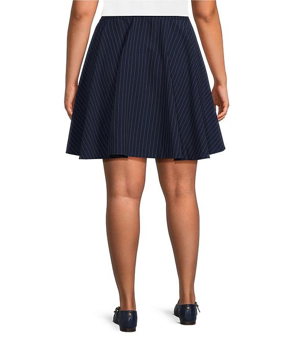 Skies Are Blue Plus Size Pinstripe A-Line Mini Skirt | Dillard's