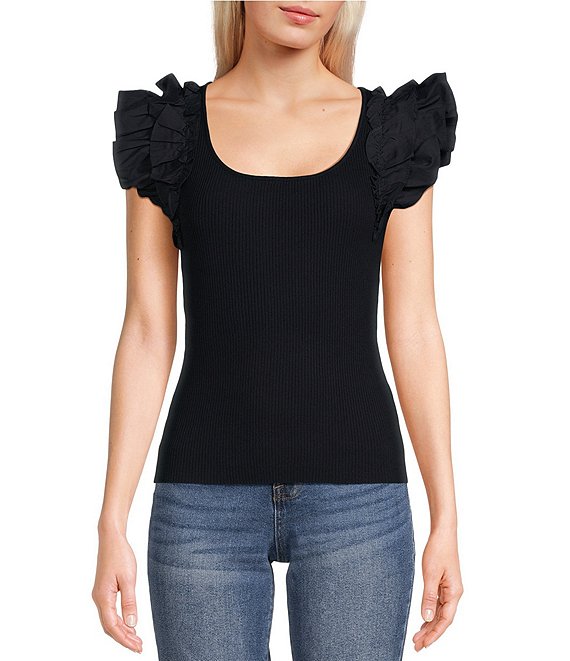 Ruffle-Neck Top