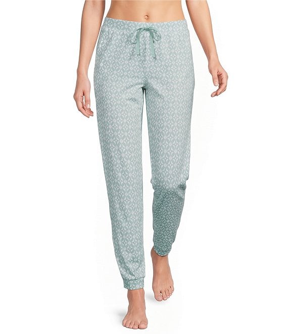 Sleep Sense Irish Geo Knit Drawstring Tie Coordinating Sleep Joggers