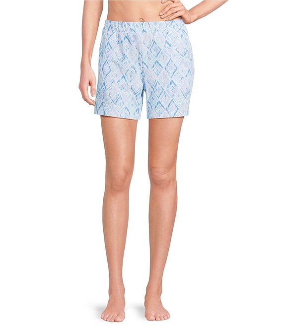 Sleep Sense Knit Multi Ikat Print Coordinating Sleep Shorts