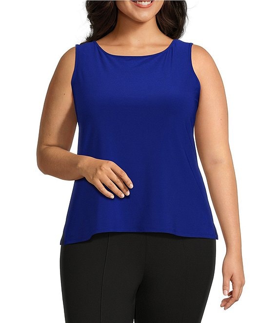 Slim Factor by Investments Plus Size Sleeveless Knit Crew Neck