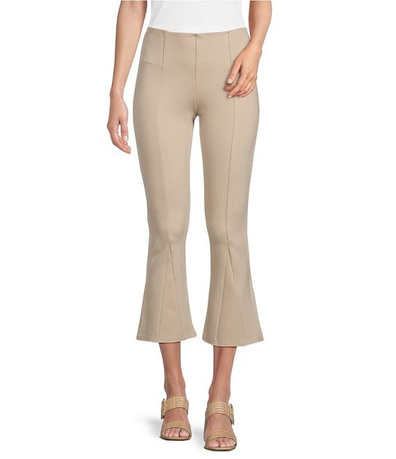 Slim Factor by Investments Ponte No Waist Cropped Godet Pants | Dillard's