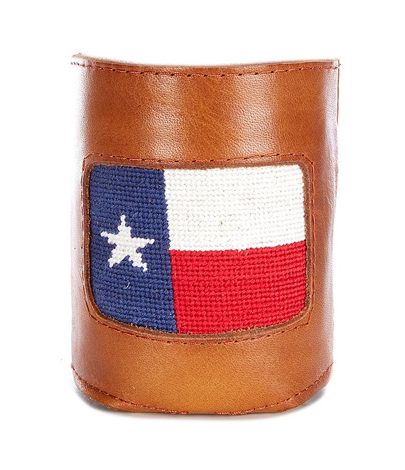 Smathers & Branson Texas Flag Needlepoint Can Cooler
