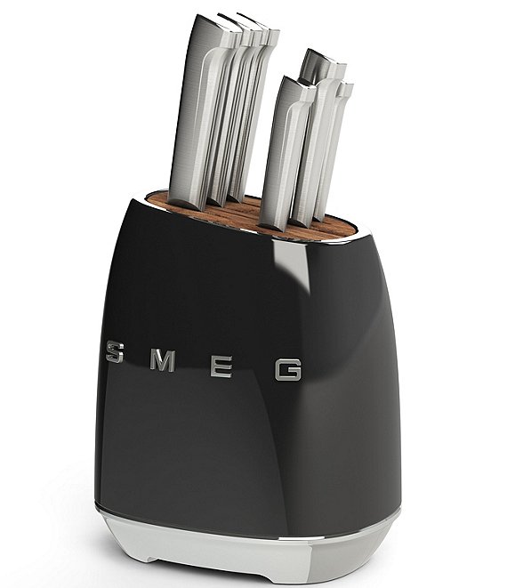 SMEG 7-Piece Knife Block Set | Black