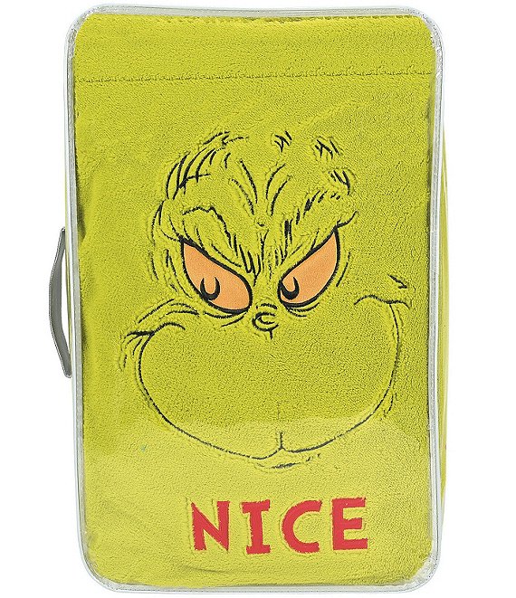 Department 56 Snowpinions Dr. Seuss's Grinch Holiday Family Sized Throw, Green - Image 1