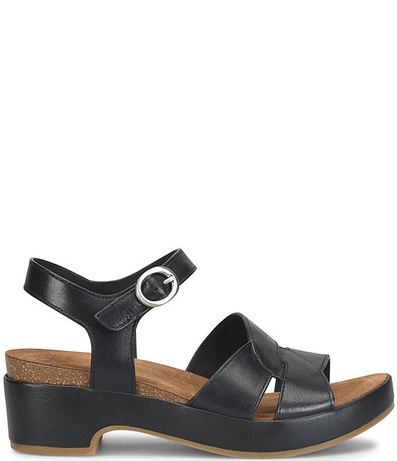 フィフットコンフォートパンプス Sofft Capri Leather Wedge Sandals | Dillard's