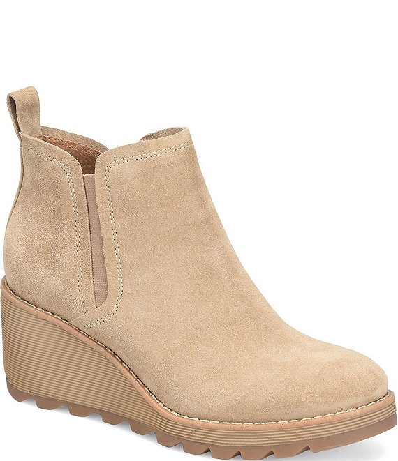 Sofft Emma Suede Wedge Ankle Booties