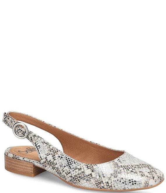 Snakeskin cheap slingback flats