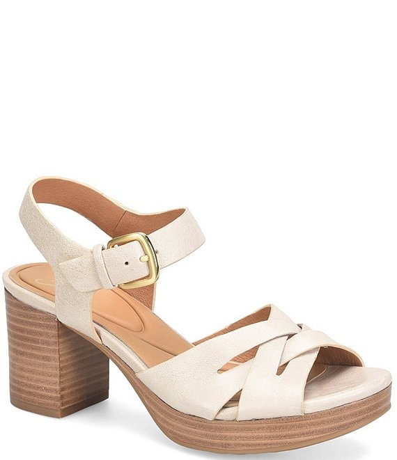 Sofft Lacie Woven Leather Block Heel Sandals | Dillard's