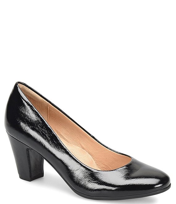 Color:Black - Image 1 - Lana Rounded Toe Patent Leather Pumps