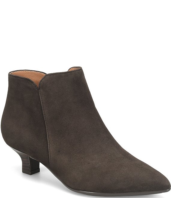 Sofft Sawyer Waterproof Suede Kitten Heel Dress Shooties