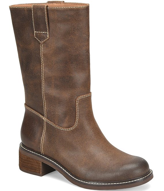Sofft Tabitha Leather Pull Tab Mid Calf Boots