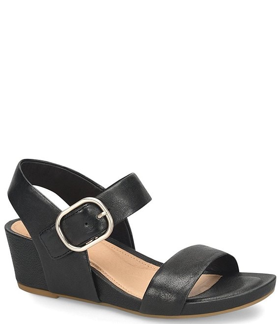 Sofft Vaya Leather Wedge Sandals | Dillard's