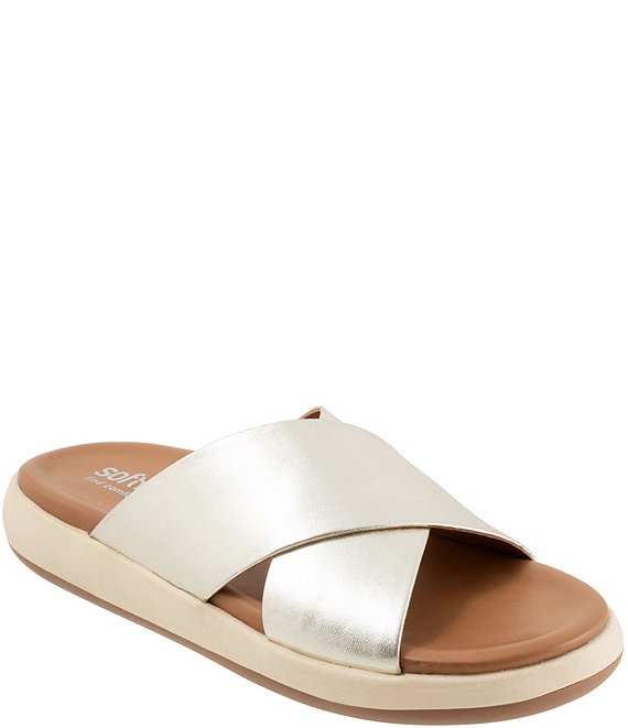 Softwalk Jesi 2.0 Leather Cross Band Sandals | Dillard's