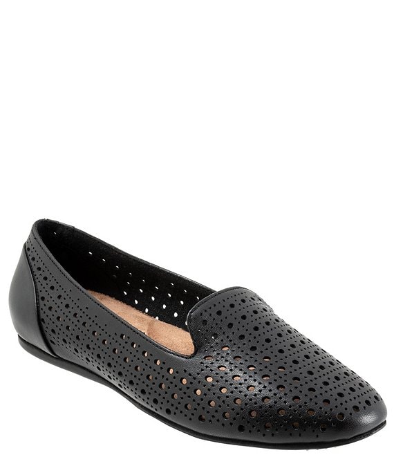 SoftWalk Shelby Perforated Leather Slip-On Loafer Flats | Dillard's