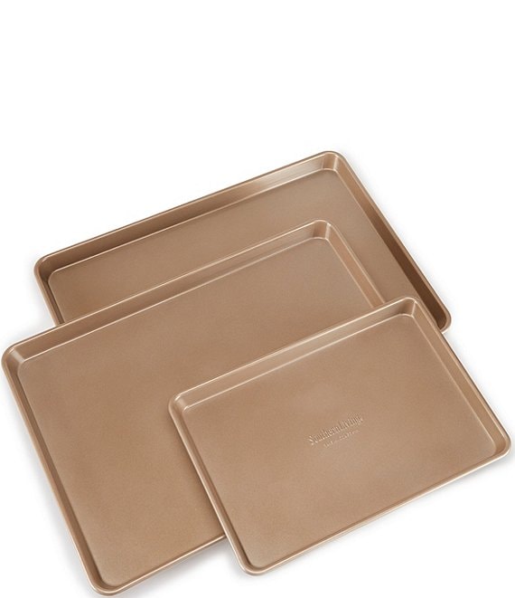 Color:Bronze - Image 1 - 3-Piece Jelly Roll Sheet Pan Set
