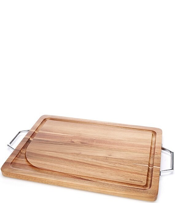 Southern Living Acacia Wood Cutting Board with Handles