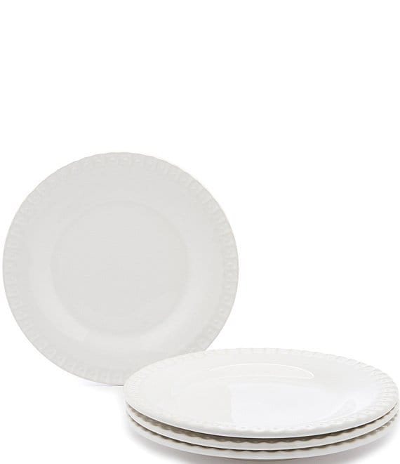 Color:White - Image 1 - Alexa Dinner Plates, Set of 4