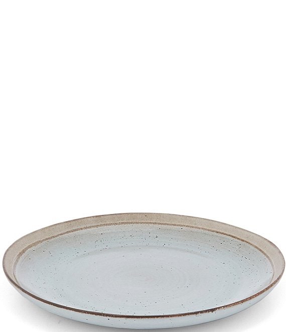 Color:Blue - Image 1 - Astra Collection Glazed Stripe Round Serving Platter