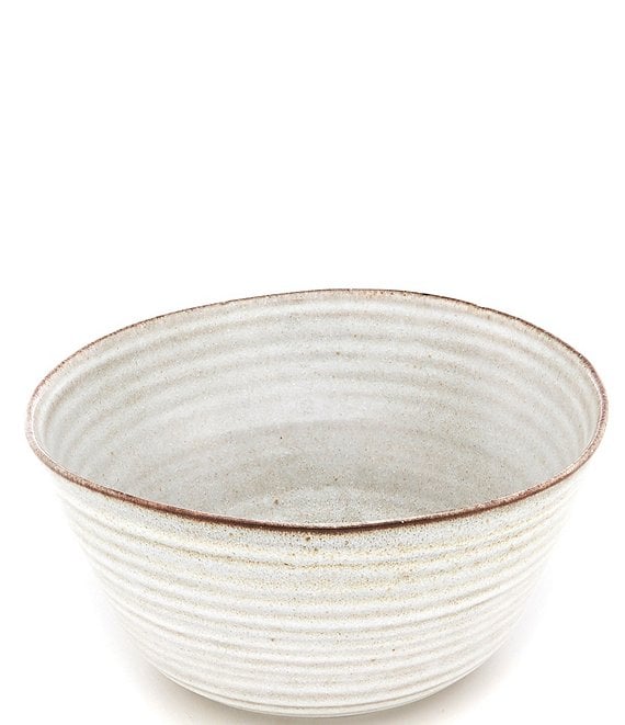 Color:White - Image 1 - Astra Collection Glazed Serving Bowl
