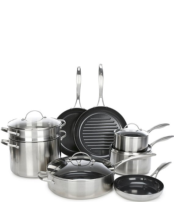 Nonstick Cookware Set 12 Piece Kitchen Ceramic Pots and Pans with Lids  Cooking