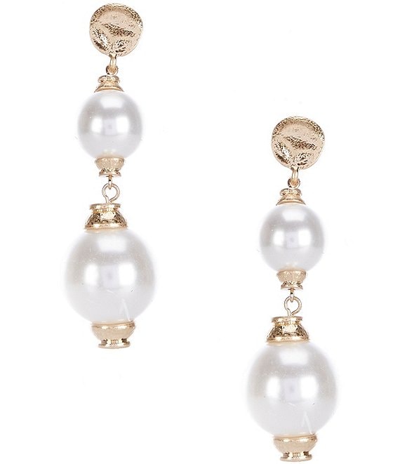 Southern Living Double Pearl Drop Earrings | Dillard's