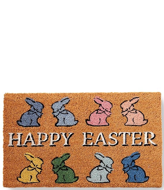 Southern Living Easter Collection #double;Happy Easter#double; Bunny Rectangular Coir Door Mat