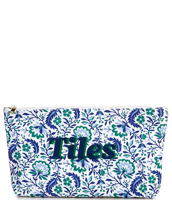 Southern Living Floral & Leaf Embroidered Tile Bag