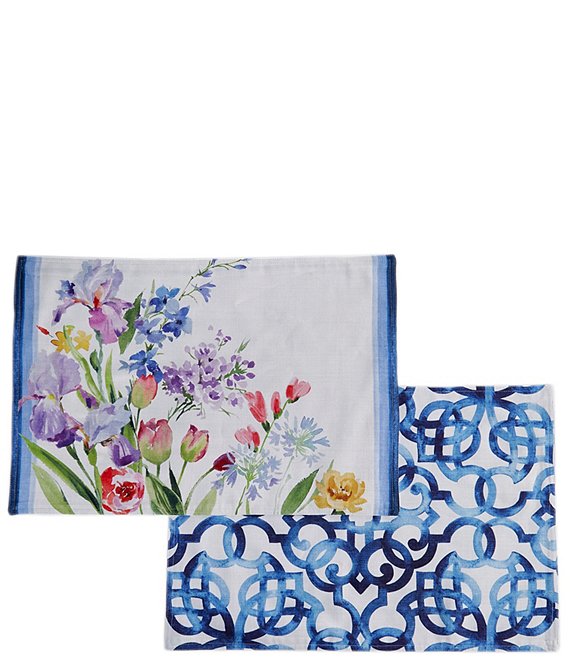 Southern Living Floral Print Placemats, Set of 2