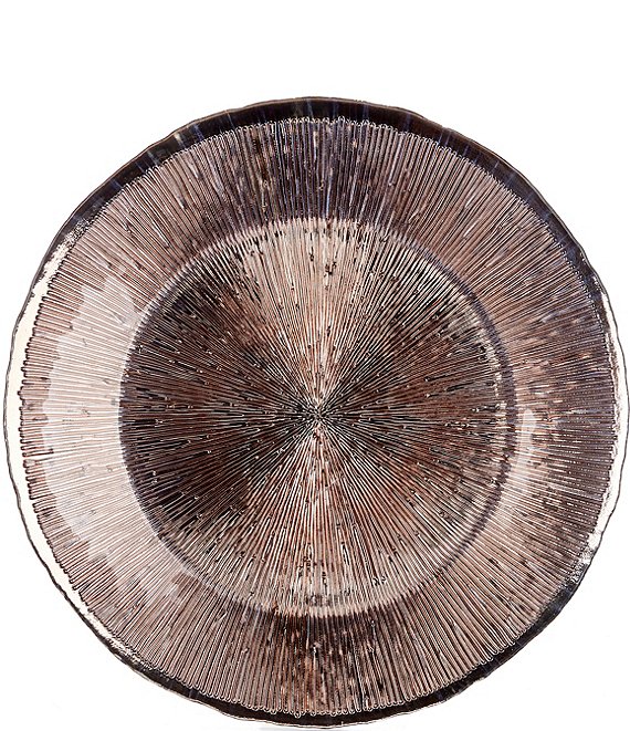 Color:Bronze - Image 1 - Holiday 13#double; Fusion Bronze Charger Platter
