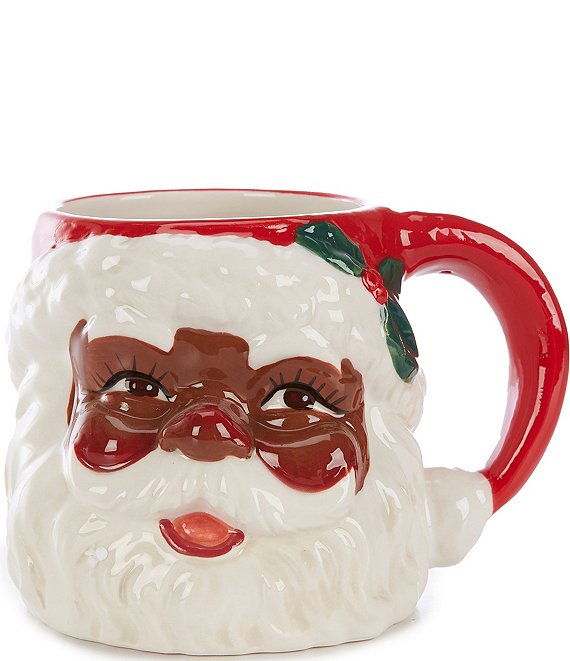 Figural Santa Mug, Black