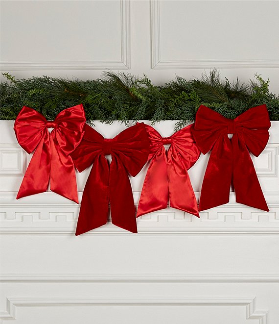 Southern Living Holly Jolly Collection Red Christmas Bow Garland ...