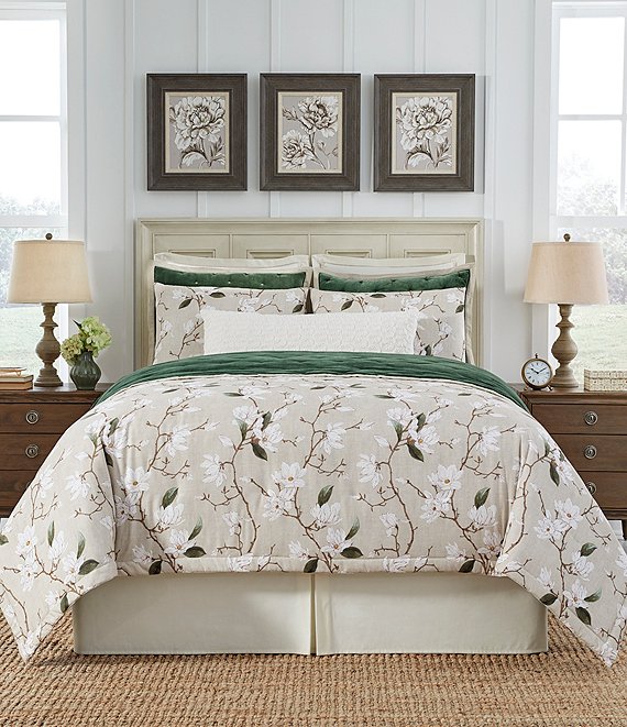 Color:Natural - Image 1 - Magnolia Comforter Mini Set