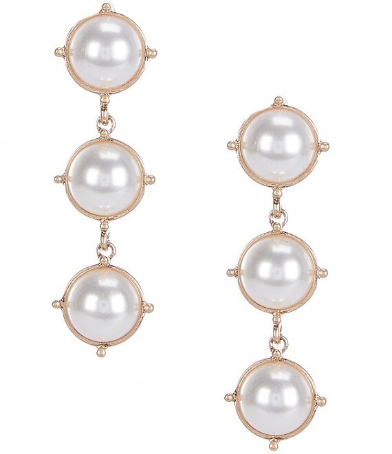 Triple Drop Pearl Earrings