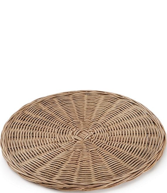 Color:Grey - Image 1 - Round Wicker Charger