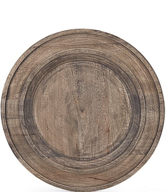 Color:Wood - Image 1 - Rustic Mango Wood Charger Plate