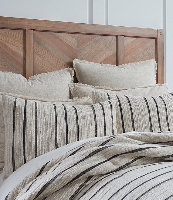 Color:Ivory - Image 1 - Simplicity Collection Ethan Striped Comforter