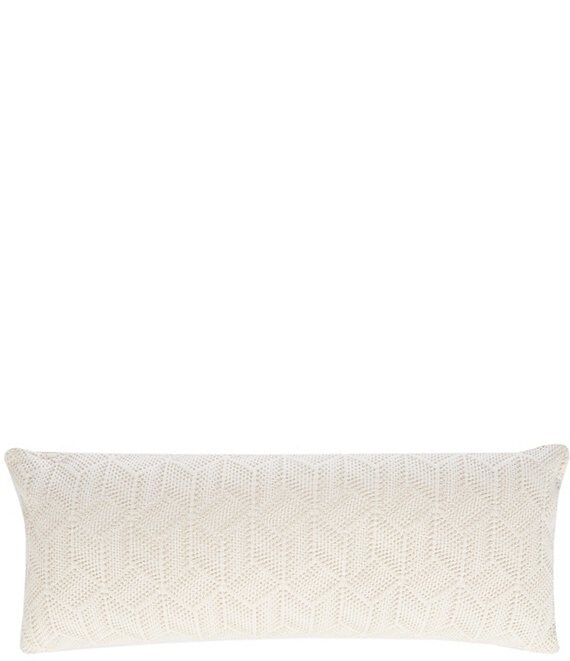 Tonal Woven Geometric Indoor Outdoor Throw Pillow