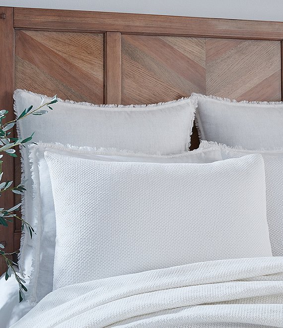 Color:White - Image 1 - Southern Living® Simplicity Collection Shay Matelasse Comforter