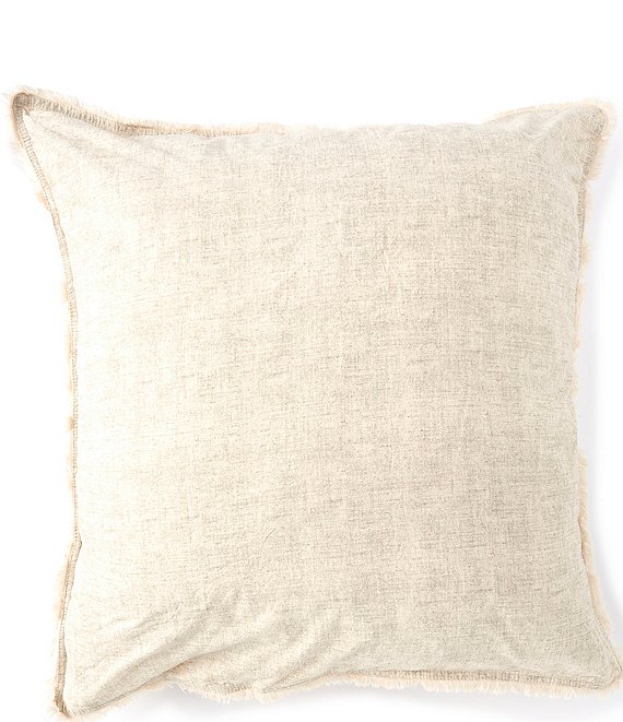 Color:Taupe - Image 1 - Simplicity Collection Tanner Fringed Euro Sham
