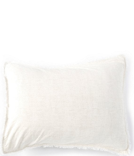 Color:White - Image 1 - Simplicity Collection Tanner Fringed Sham