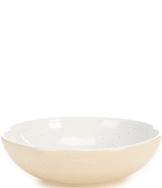 Color:White - Image 1 - Simplicity Speckled Collection Pasta/Soup Bowl