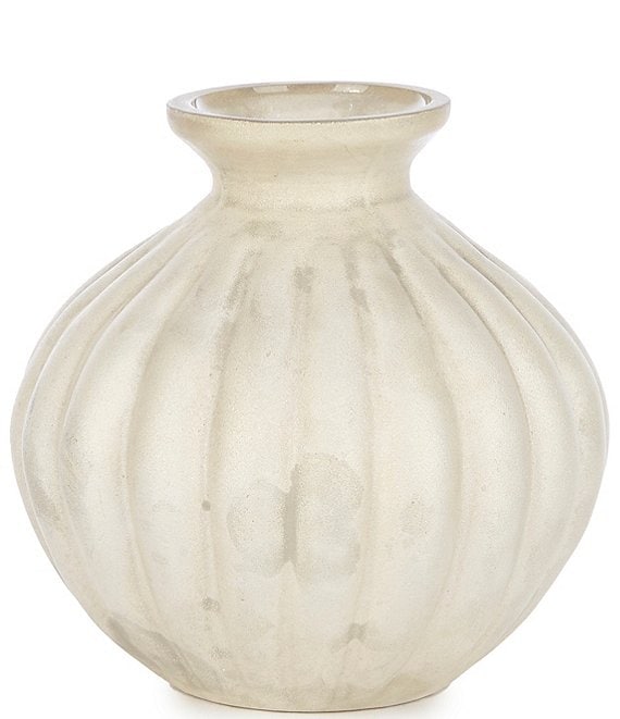 Southern Living Small Ribbed Glass Bottle Vase