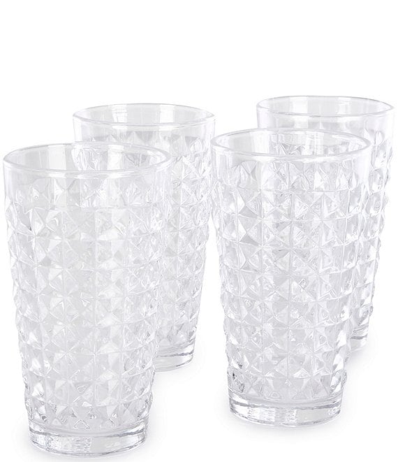 Crystal Like 16oz. Plastic Highball Glasses, 4ct., Size: One size, Clear