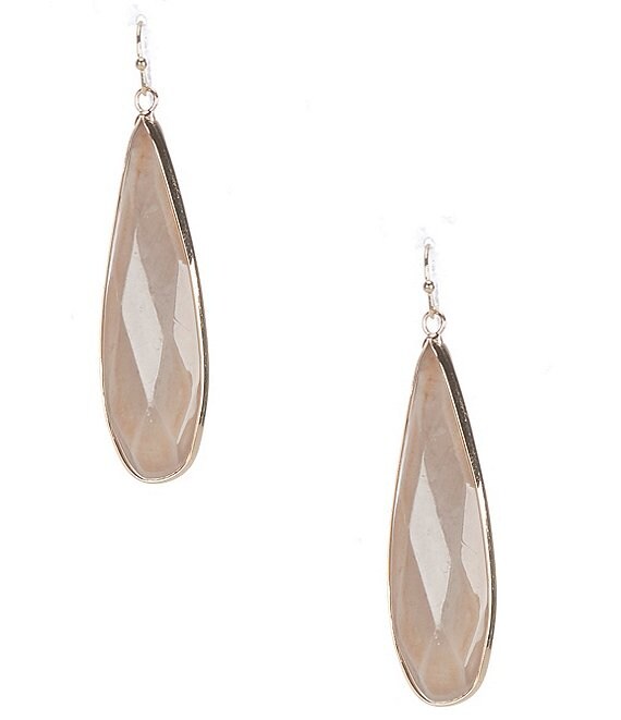 Natural Raw Stone Circular Shaped Drop Earrings - KE100724 – Kaya Online