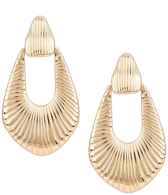 Southern Living Textured Knocker Drop Earrings