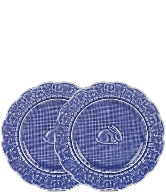 Set of 2 Lettuce Ware Plate with Clear Center