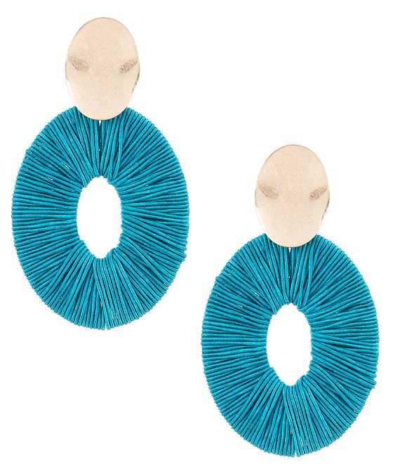 Southern Living Thread Wrapped Statement Oval Drop Earrings | Dillard's